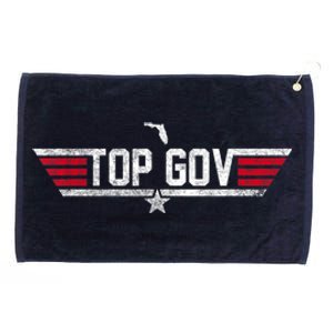 Top Gov Ron DeSantis Top Gov Florida Flag Grommeted Golf Towel