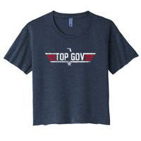 Top Gov Ron DeSantis Top Gov Florida Flag Women's Crop Top Tee