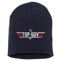 Top Gov Ron DeSantis Top Gov Florida Flag Short Acrylic Beanie