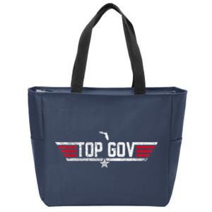 Top Gov Ron DeSantis Top Gov Florida Flag Zip Tote Bag