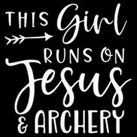 This Girl Runs On Jesus And Archery Impact Tech Backpack