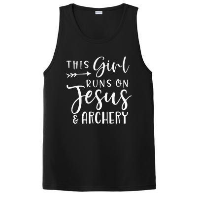 This Girl Runs On Jesus And Archery PosiCharge Competitor Tank