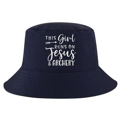 This Girl Runs On Jesus And Archery Cool Comfort Performance Bucket Hat