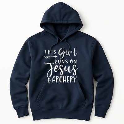 This Girl Runs On Jesus And Archery Hoodie