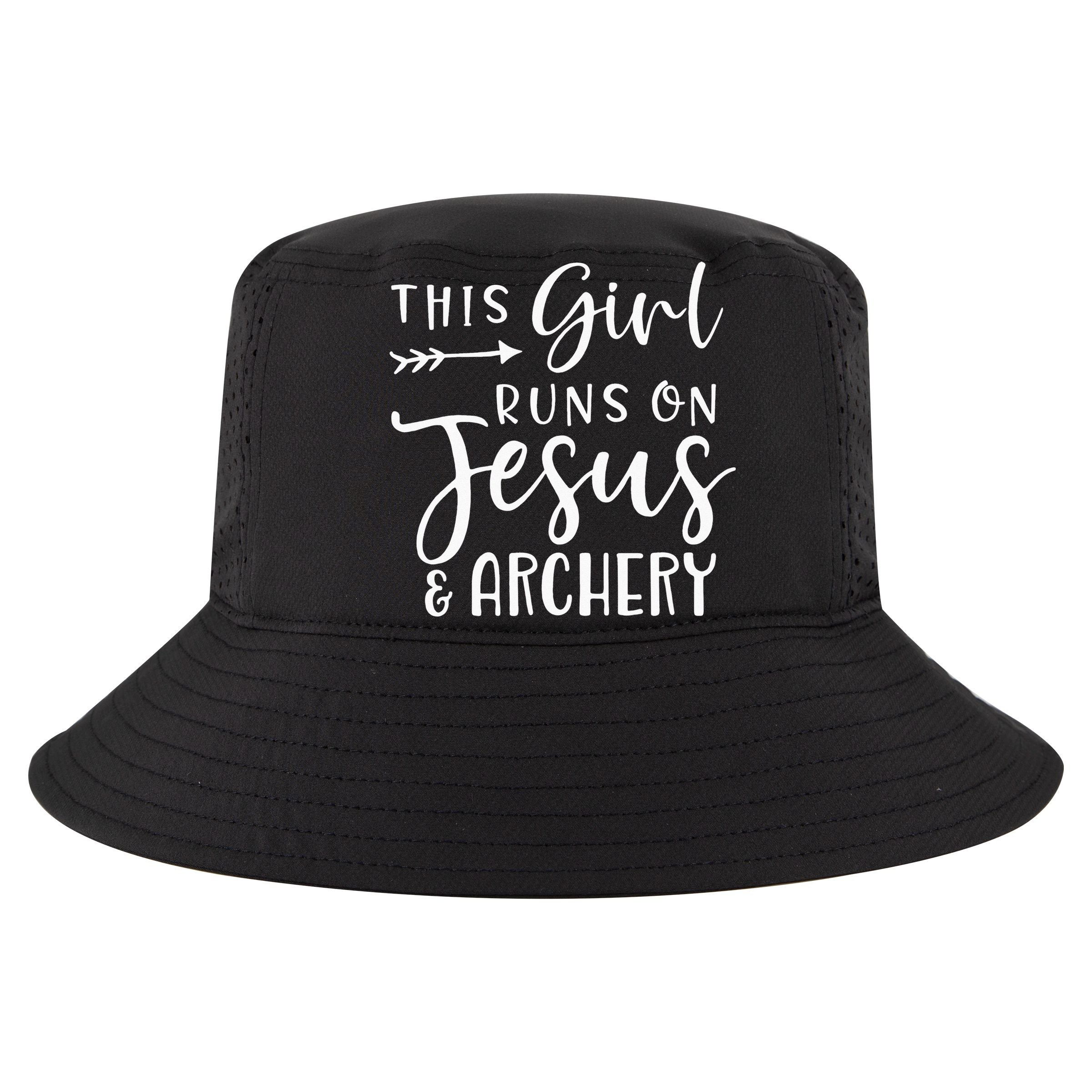 This Girl Runs On Jesus And Archery 16 in Basic Backpack
