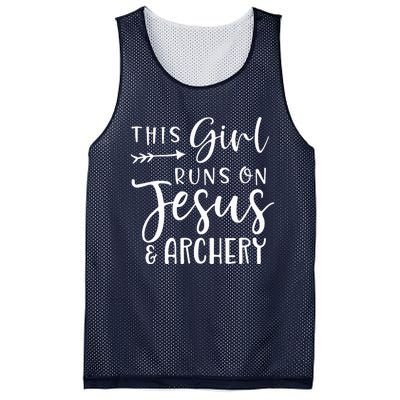 This Girl Runs On Jesus And Archery Mesh Reversible Basketball Jersey Tank