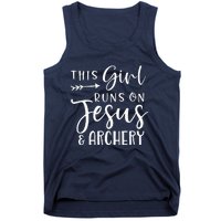 This Girl Runs On Jesus And Archery Tank Top