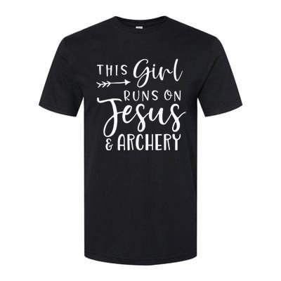 This Girl Runs On Jesus And Archery Softstyle CVC T-Shirt