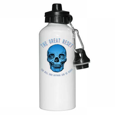 The Great Reset NWO Build Back Better Conservative Aluminum Water Bottle 