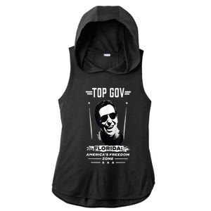 Top Gov Ron DeSantis Top Gov Ladies PosiCharge Tri-Blend Wicking Draft Hoodie Tank