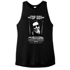 Top Gov Ron DeSantis Top Gov Ladies PosiCharge Tri-Blend Wicking Tank