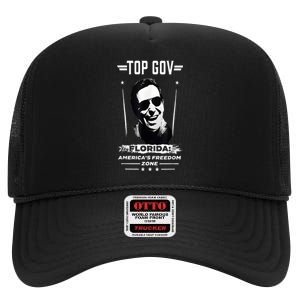 Top Gov Ron DeSantis Top Gov High Crown Mesh Back Trucker Hat