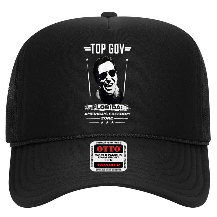 Top Gov Ron DeSantis Top Gov High Crown Mesh Back Trucker Hat