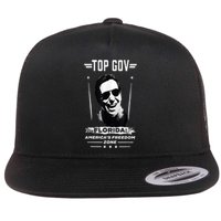 Top Gov Ron DeSantis Top Gov Flat Bill Trucker Hat