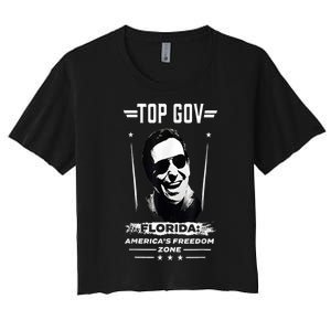 Top Gov Ron DeSantis Top Gov Women's Crop Top Tee