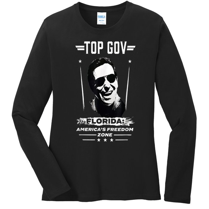 Top Gov Ron DeSantis Top Gov Ladies Long Sleeve Shirt