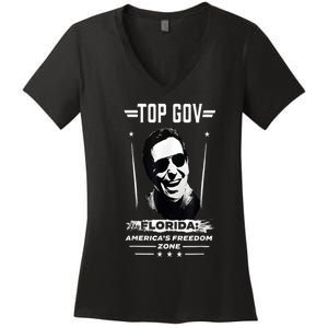 Top Gov Ron DeSantis Top Gov Women's V-Neck T-Shirt