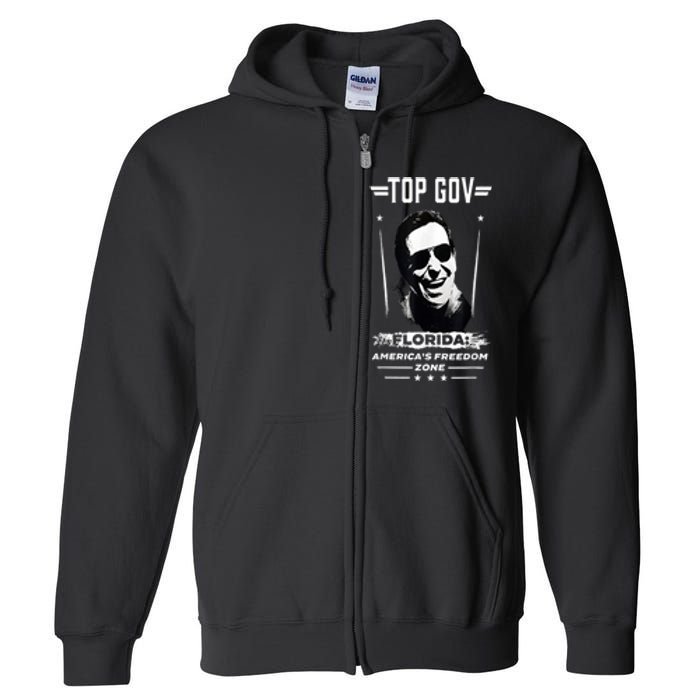 Top Gov Ron DeSantis Top Gov Full Zip Hoodie