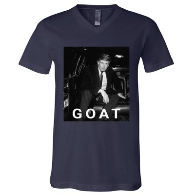 Trump Goat Republican Conservative Gift Trump 2024 V-Neck T-Shirt