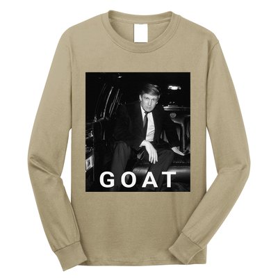 Trump Goat Republican Conservative Gift Trump 2024 Long Sleeve Shirt