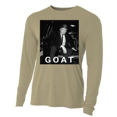 Trump Goat Republican Conservative Gift Trump 2024 Cooling Performance Long Sleeve Crew