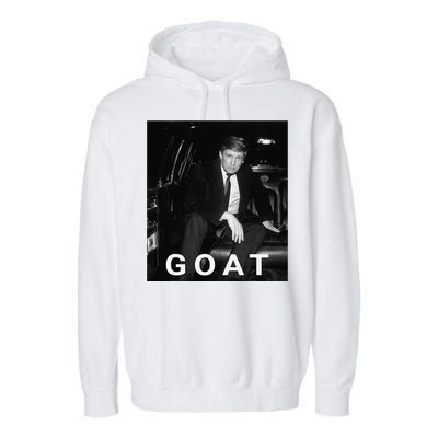 Trump Goat Republican Conservative Gift Trump 2024 Garment-Dyed Fleece Hoodie