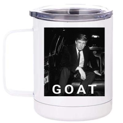 Trump Goat Republican Conservative Gift Trump 2024 12 oz Stainless Steel Tumbler Cup