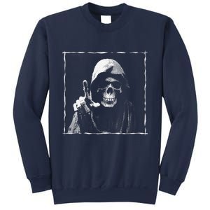 The Grim Reaper Shows Index Finger Horror Halloween Monster Sweatshirt