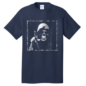 The Grim Reaper Shows Index Finger Horror Halloween Monster Tall T-Shirt