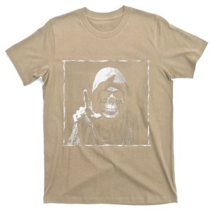 The Grim Reaper Shows Index Finger Horror Halloween Monster T-Shirt