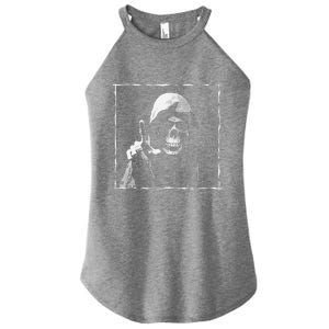 The Grim Reaper Shows Index Finger Horror Halloween Monster Women's Perfect Tri Rocker Tank