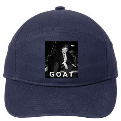 Trump Goat Republican Conservative Gift Trump 2024 7-Panel Snapback Hat