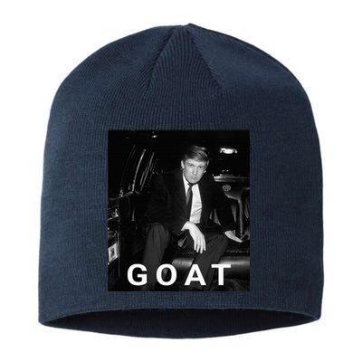 Trump Goat Republican Conservative Gift Trump 2024 Sustainable Beanie