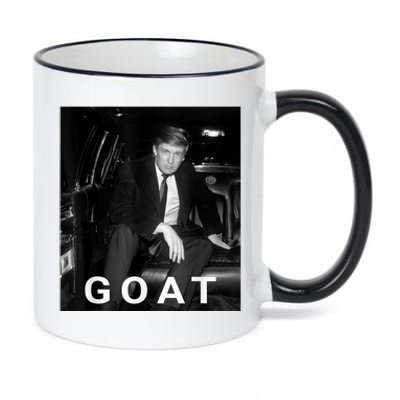 Trump Goat Republican Conservative Gift Trump 2024 11oz Black Color Changing Mug