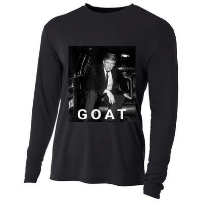 Trump Goat Republican Conservative Gift Trump 2024 Cooling Performance Long Sleeve Crew
