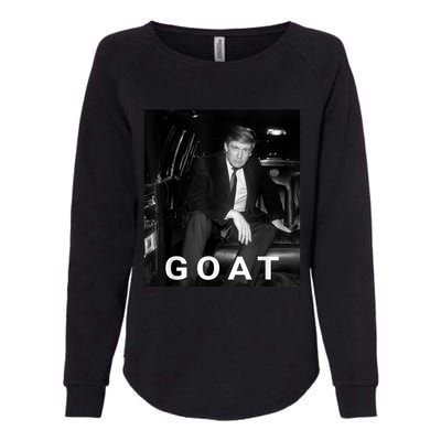 Trump Goat Republican Conservative Gift Trump 2024 Womens California Wash Sweatshirt