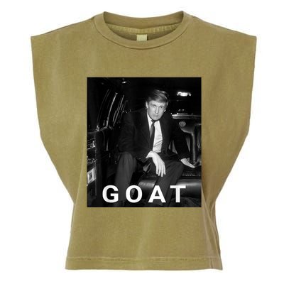 Trump Goat Republican Conservative Gift Trump 2024 Garment-Dyed Women's Muscle Tee