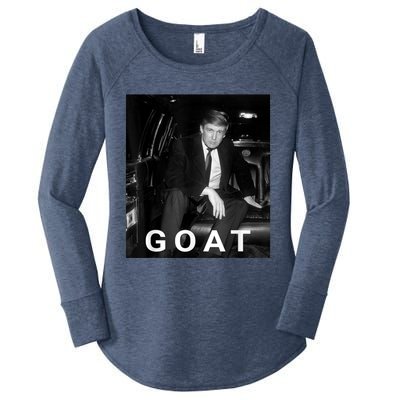 Trump Goat Republican Conservative Gift Trump 2024 Women's Perfect Tri Tunic Long Sleeve Shirt