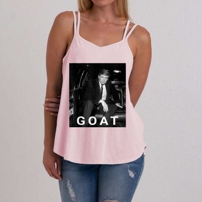 Trump Goat Republican Conservative Gift Trump 2024 Women's Strappy Tank