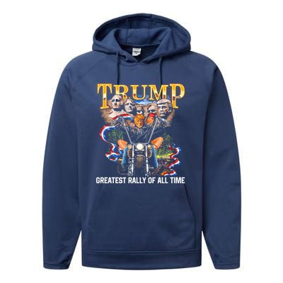 Trump Greatest Rally Of All Time Cute Gift Performance Fleece Hoodie