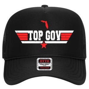 Top Gov Ron DeSantis Top Gov America’s Freedom Zone High Crown Mesh Back Trucker Hat