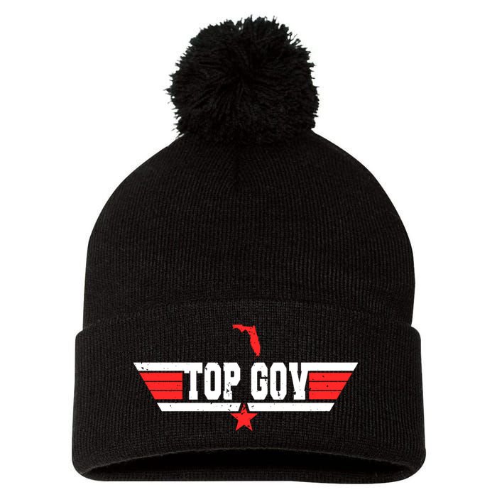 Top Gov Ron DeSantis Top Gov America’s Freedom Zone Pom Pom 12in Knit Beanie