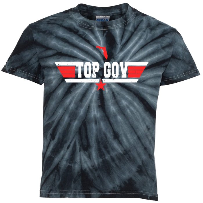 Top Gov Ron DeSantis Top Gov America’s Freedom Zone Kids Tie-Dye T-Shirt