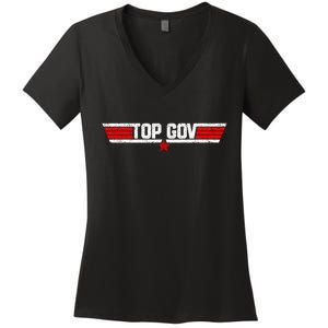 Top Gov, Ron DeSantis Women's V-Neck T-Shirt