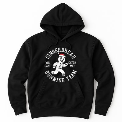 Trendy Gingerbread Running Team Christmas Humour Hoodie
