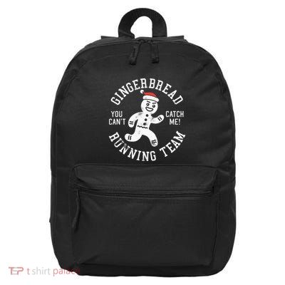 Trendy Gingerbread Running Team Christmas Humour 16 in Basic Backpack