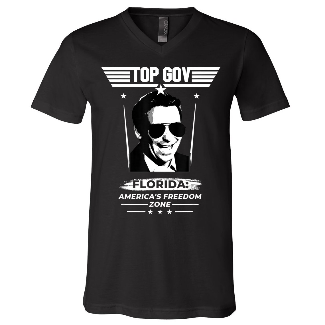 Top Gov Ron DeSantis Florida America's Freedom Zone Top Gov V-Neck T-Shirt