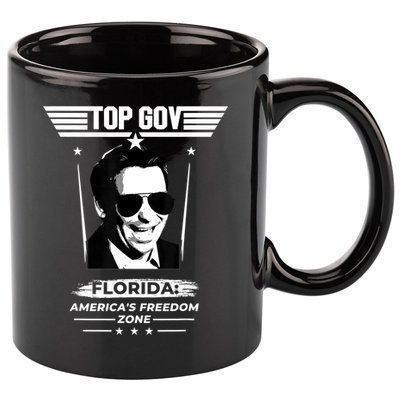 Top Gov Ron DeSantis Florida America's Freedom Zone Top Gov 11oz C Handle Ceramic Mug