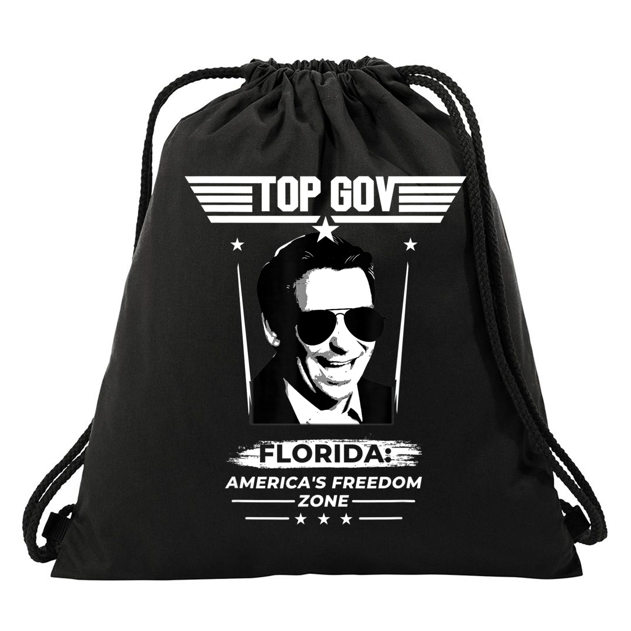 Top Gov Ron DeSantis Florida America's Freedom Zone Top Gov Drawstring Bag