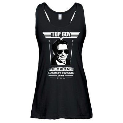 Top Gov Ron DeSantis Florida America's Freedom Zone Top Gov Ladies Essential Flowy Tank